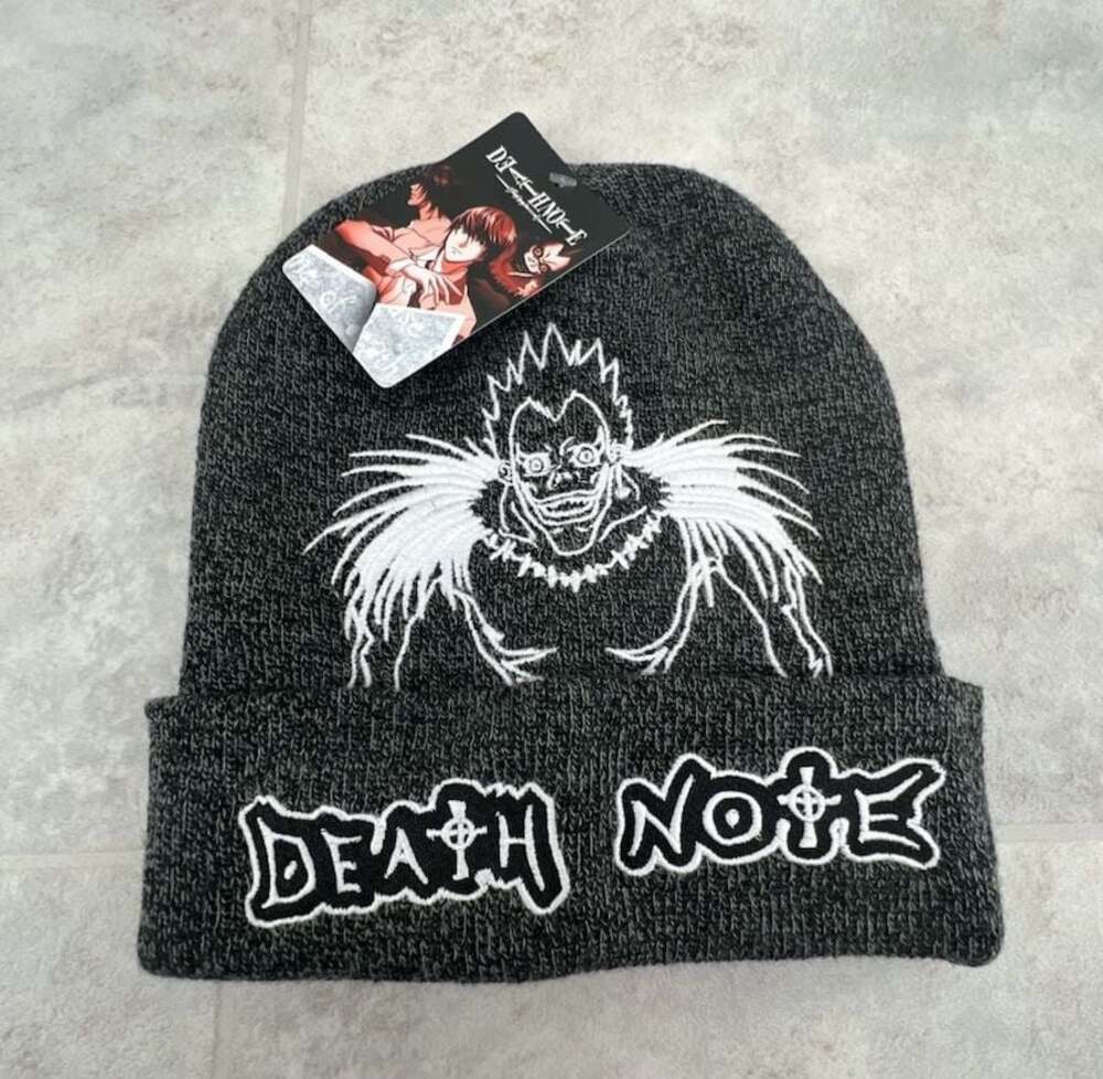 Concept One Death Note Ryuk Embroidered Knit Cuffed Beanie- NWT